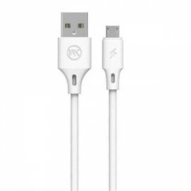 CHARGING CABLE WK MICRO WHITE 2METERS FULL SPEED PRO WDC-092 2.4A